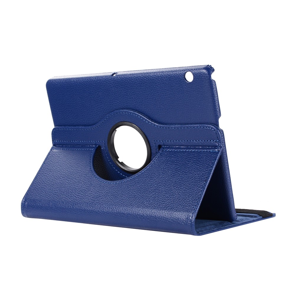 Rotary Stand Litchi Texture PU Leather Protector Cover for Huawei MediaPad T3 10 9.6 inch - Dark Blue-4