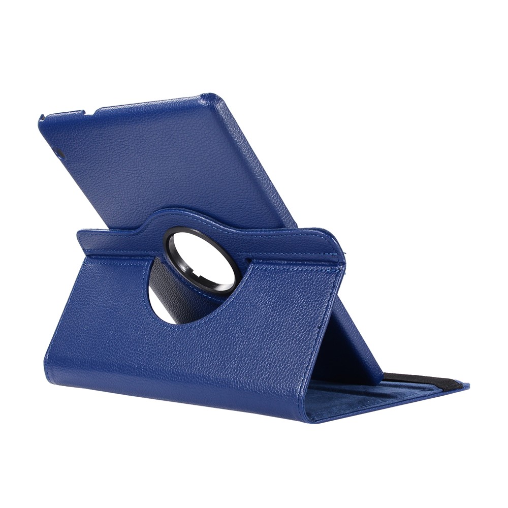 Rotary Stand Litchi Texture PU Leather Protector Cover for Huawei MediaPad T3 10 9.6 inch - Dark Blue-5