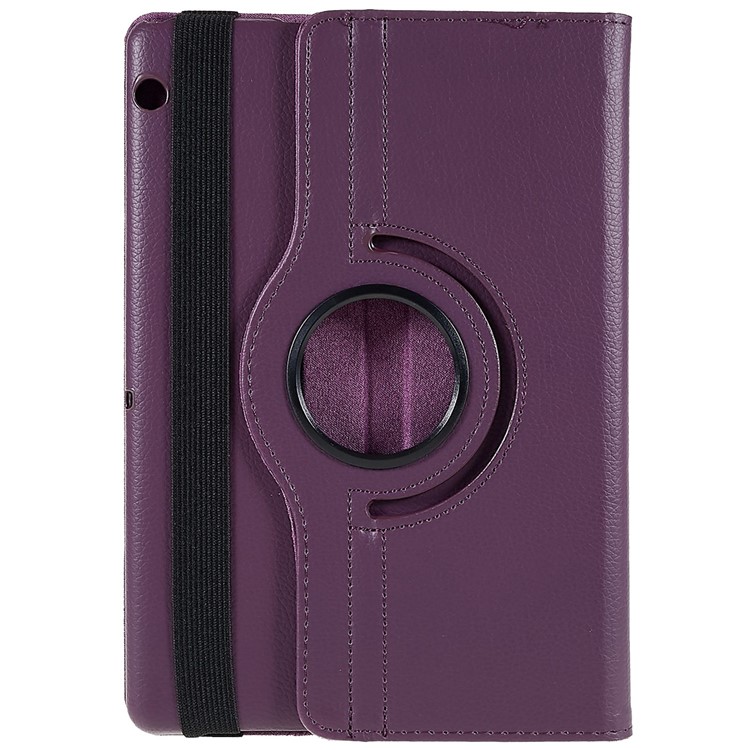 Litchi Texture Rotary Stand Leather Tablet Shell Case for Huawei MediaPad T3 10 9.6 inch - Purple-4