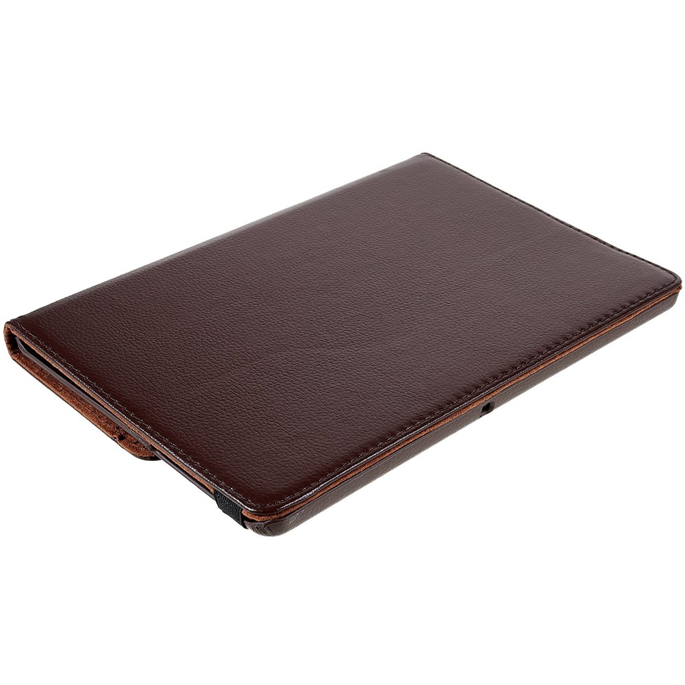 Litchi Grain 360 Degree Rotary Stand Leather Cover Shell for Huawei MediaPad T3 10 9.6 inch - Coffee-5