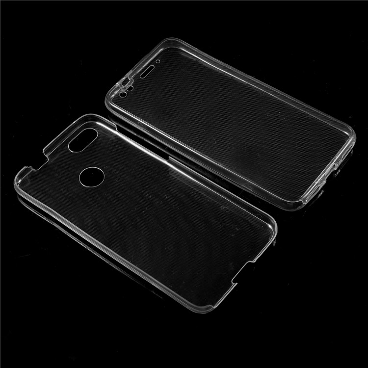 2-in-1 Touchable TPU Case (Front + Back) for Huawei Y6 Pro (2017)/Enjoy 7/P9 lite mini - Transparent-2