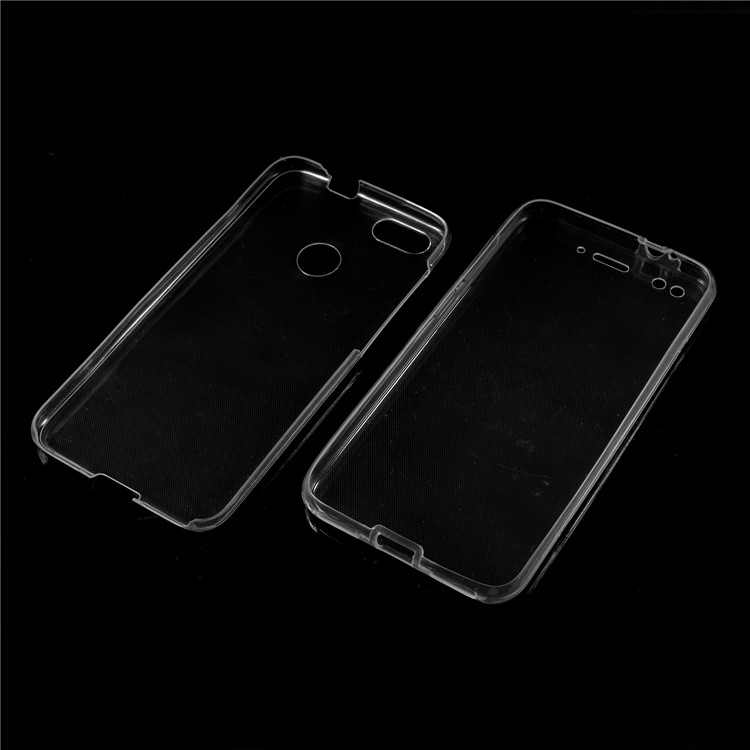 2-in-1 Touchable TPU Case (Front + Back) for Huawei Y6 Pro (2017)/Enjoy 7/P9 lite mini - Transparent-3