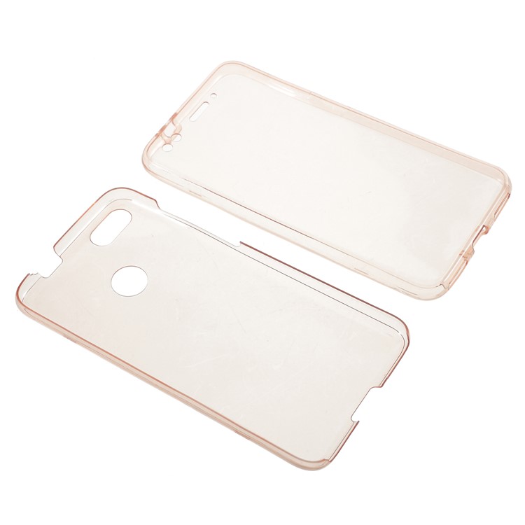 2-in-1 Touchable TPU Shell (Front + Back) for Huawei Y6 Pro (2017)/Enjoy 7/P9 lite mini - Rose Gold-2