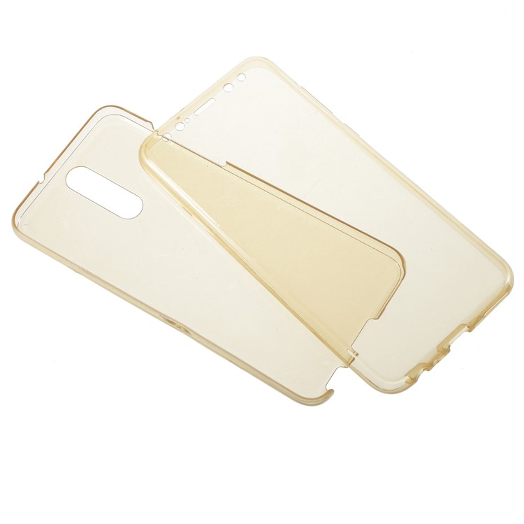 2-in-1 Touchable TPU Mobile Case (Front + Back) for Huawei Mate 10 Lite / nova 2i / Maimang 6 / Honor 9i (India) - Gold-1