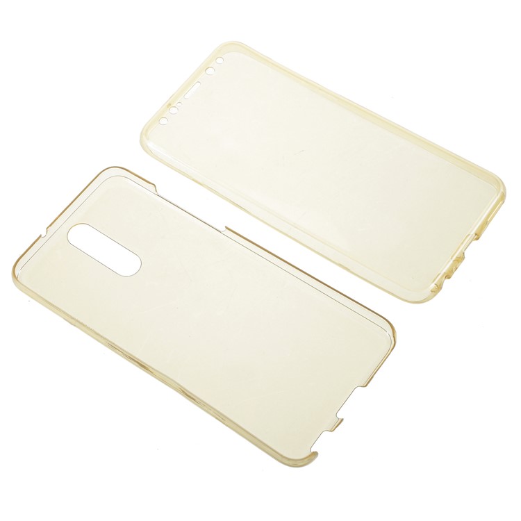 2-in-1 Touchable TPU Mobile Case (Front + Back) for Huawei Mate 10 Lite / nova 2i / Maimang 6 / Honor 9i (India) - Gold-2
