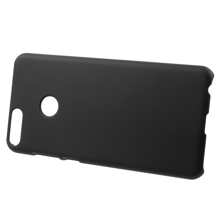 Rubberized PC Phone Hard Case for Huawei P Smart/Enjoy 7S - Black-2