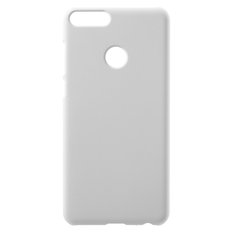 Rubberized PC Phone Hard Cover Shell for Huawei P Smart/Enjoy 7S - White-1