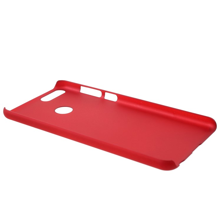 Rubberized PC Phone Hard Protective Back Case for Huawei P Smart/Enjoy 7S - Red-3