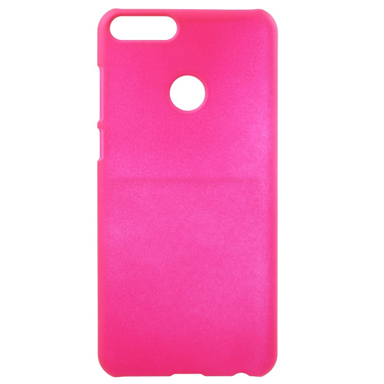 Rubberized PC Phone Hard Back Casing for Huawei P Smart/Enjoy 7S - Rose-1