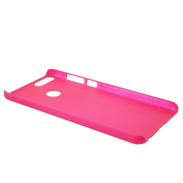 Rubberized PC Phone Hard Back Casing for Huawei P Smart/Enjoy 7S - Rose-3