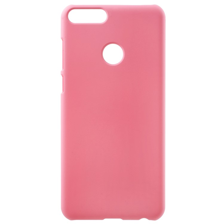 Rubberized PC Phone Hard Lightweight Case Accessory for Huawei P Smart/Enjoy 7S - Pink-1
