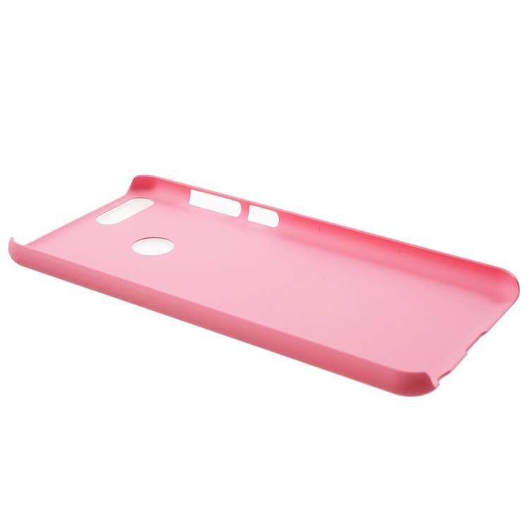 Rubberized PC Phone Hard Lightweight Case Accessory for Huawei P Smart/Enjoy 7S - Pink-3