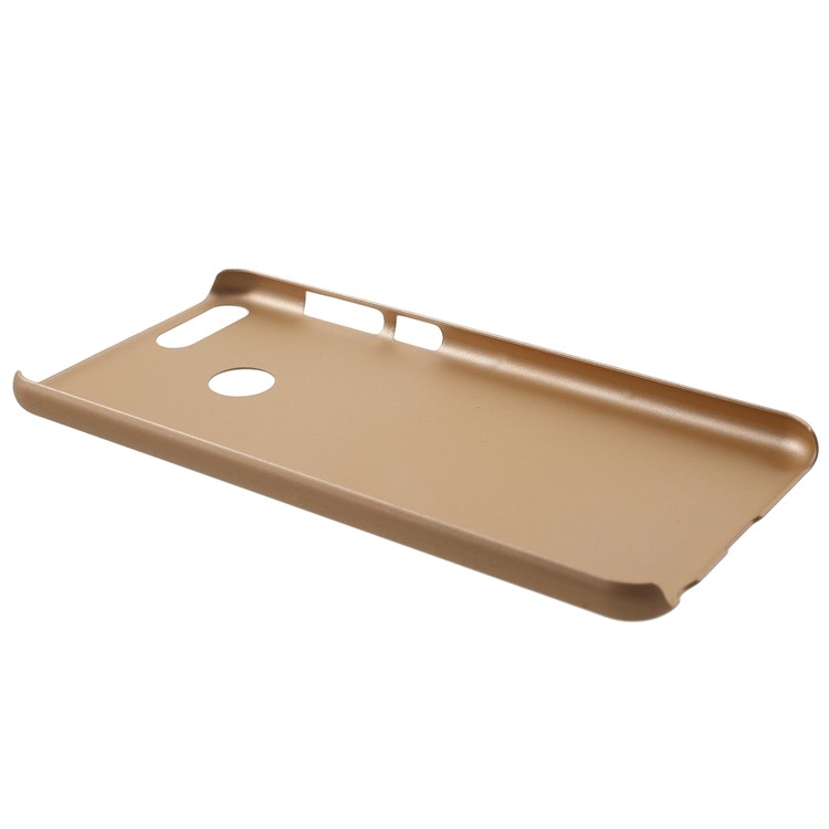 Rubberized PC Mobile Case Accessory for Huawei P Smart/Enjoy 7S - Gold-3