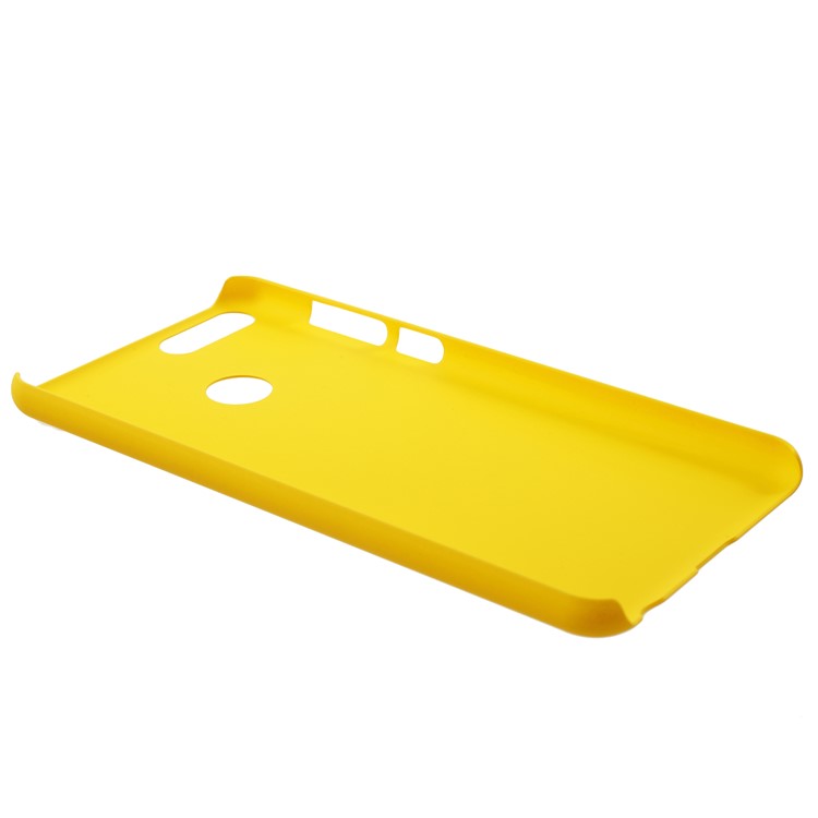 Rubberized Phone Hard Plastic Case Accessory for Huawei P Smart/Enjoy 7S - Yellow-3
