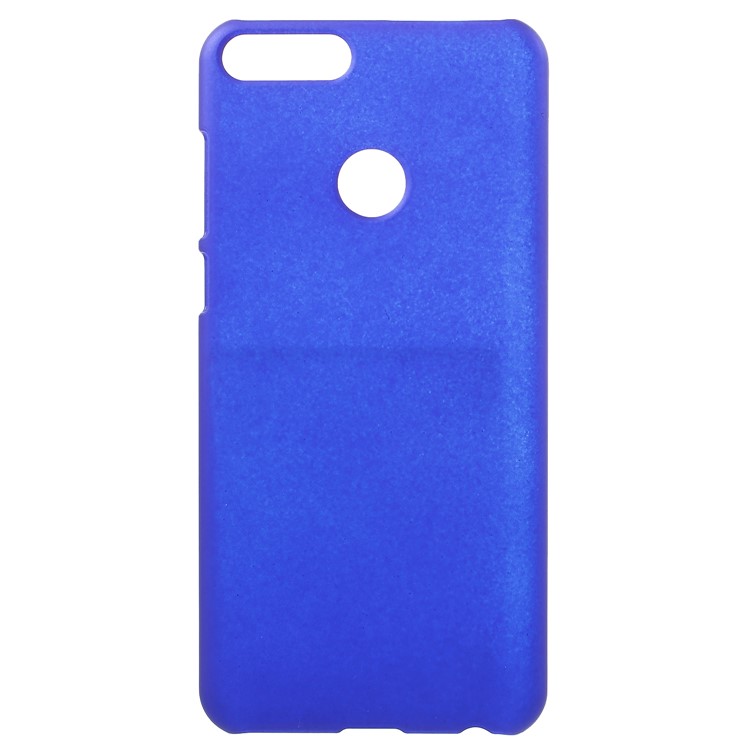 For Huawei P Smart/Enjoy 7S Rubberized PC Featherweight Hard Cover - Dark Blue-1