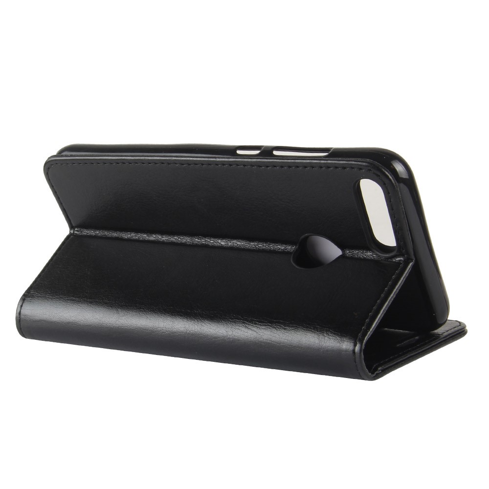 Crazy Horse Texture Wallet Leather Phone Case for Huawei P Smart / Enjoy 7S - Black-6