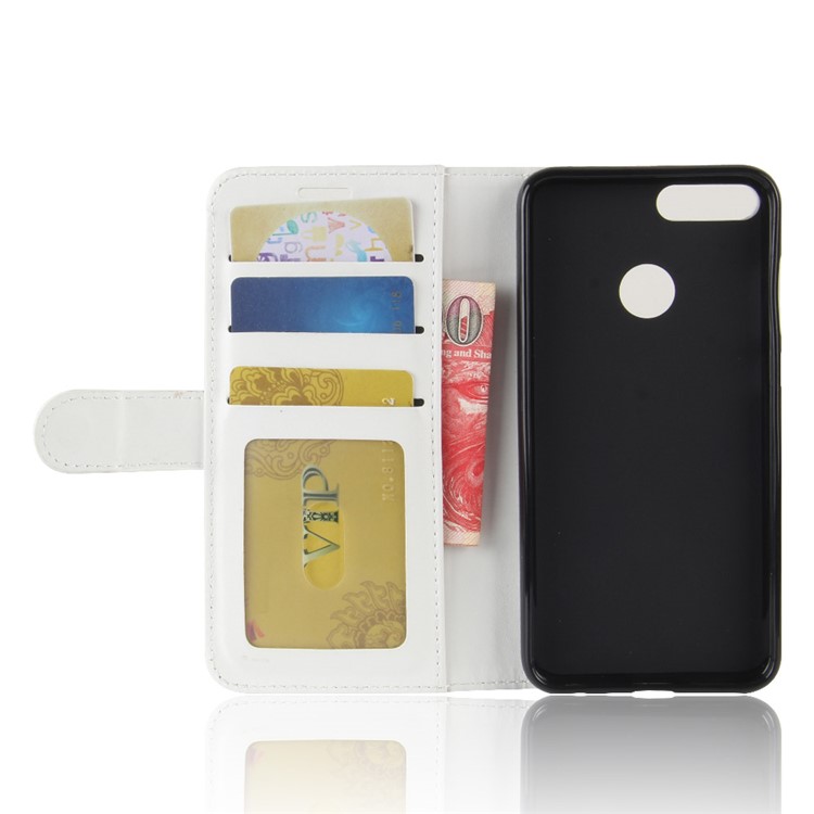 Crazy Horse Texture Leather Wallet Stand Case for Huawei Honor 9 Lite / Honor 9 Youth Edition - White-4