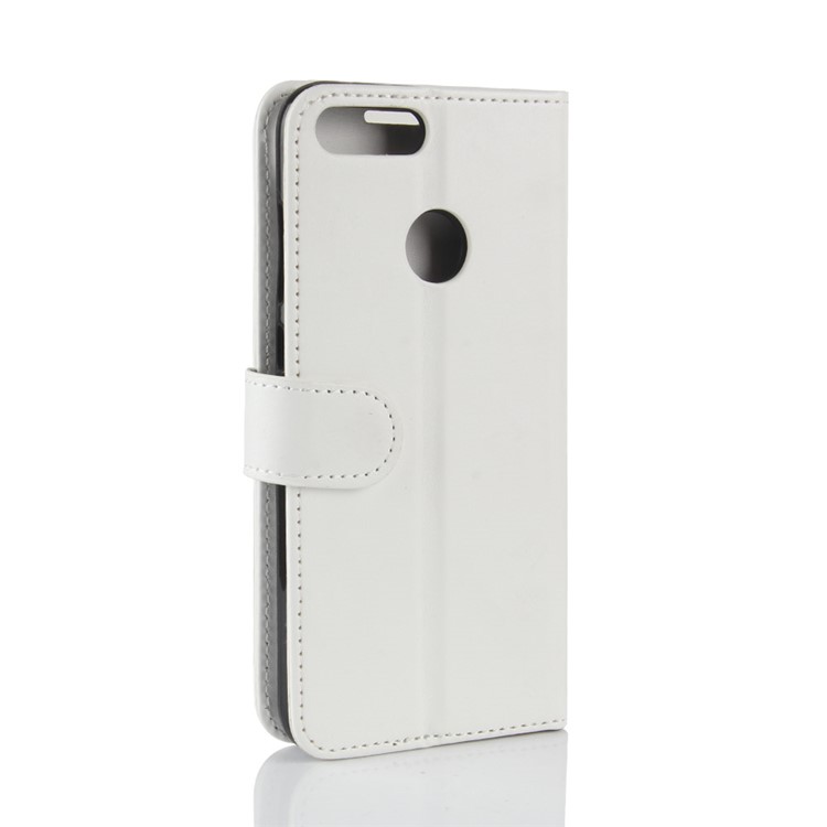 Crazy Horse Texture Leather Wallet Stand Case for Huawei Honor 9 Lite / Honor 9 Youth Edition - White-7