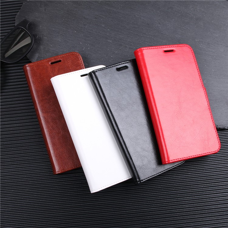 Verrückte Pferd Textur Leder Brieftasche Abdeckung Für Huawei Ehre 9 Lite / Ehre 9 Jugendausgabe - Rot-11