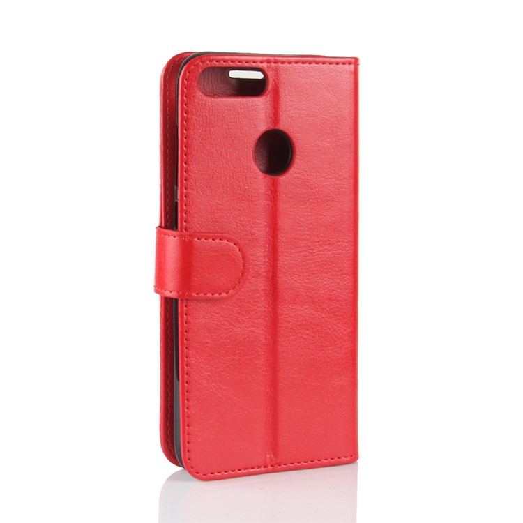 Crazy Horse Texture Leather Wallet Cover for Huawei Honor 9 Lite / Honor 9 Youth Edition - Red-7