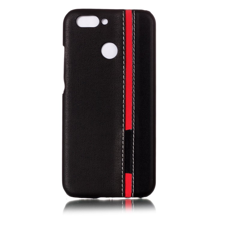 Contrast Color PU Leather Coated PC Mobile Phone Cover for Huawei nova 2 - Black-2