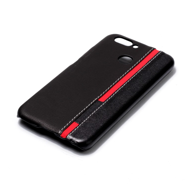 Contrast Color PU Leather Coated PC Mobile Phone Cover for Huawei nova 2 - Black-4