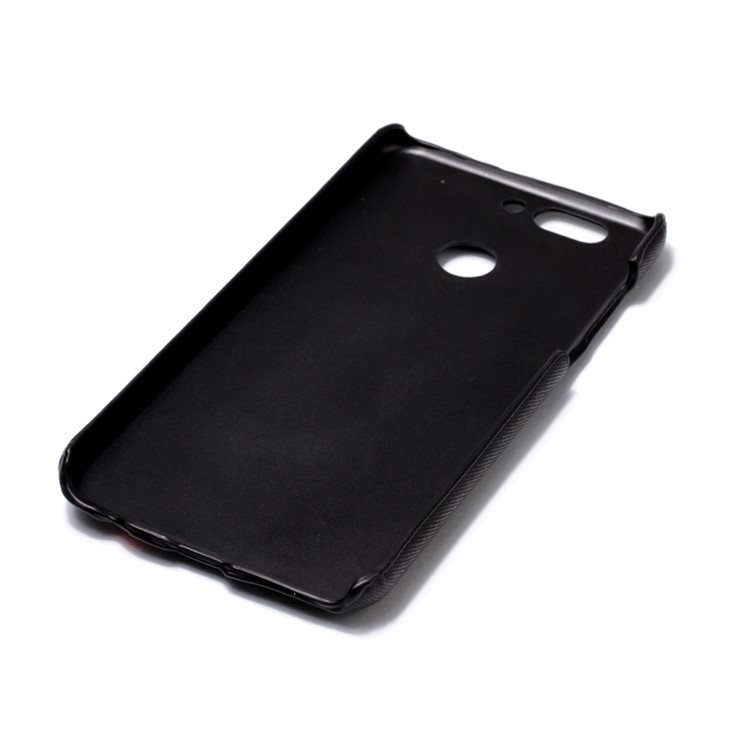 Contrast Color PU Leather Coated PC Mobile Phone Cover for Huawei nova 2 plus - Black-6