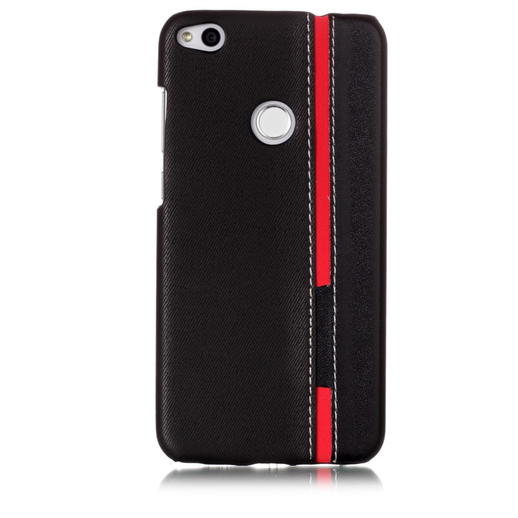 Contrast Color PU Leather Coated PC Mobile Phone Cover for Huawei P8 Lite (2017)/Honor 8 Lite - Black-2