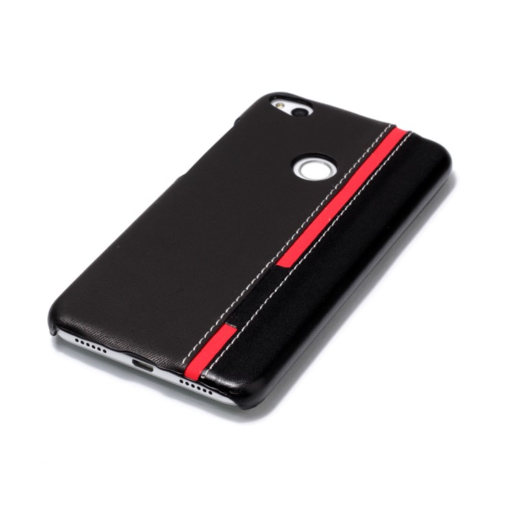 Contrast Color PU Leather Coated PC Mobile Phone Cover for Huawei P8 Lite (2017)/Honor 8 Lite - Black-4