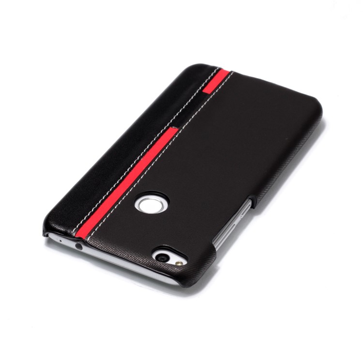Contrast Color PU Leather Coated PC Mobile Phone Cover for Huawei P8 Lite (2017)/Honor 8 Lite - Black-5