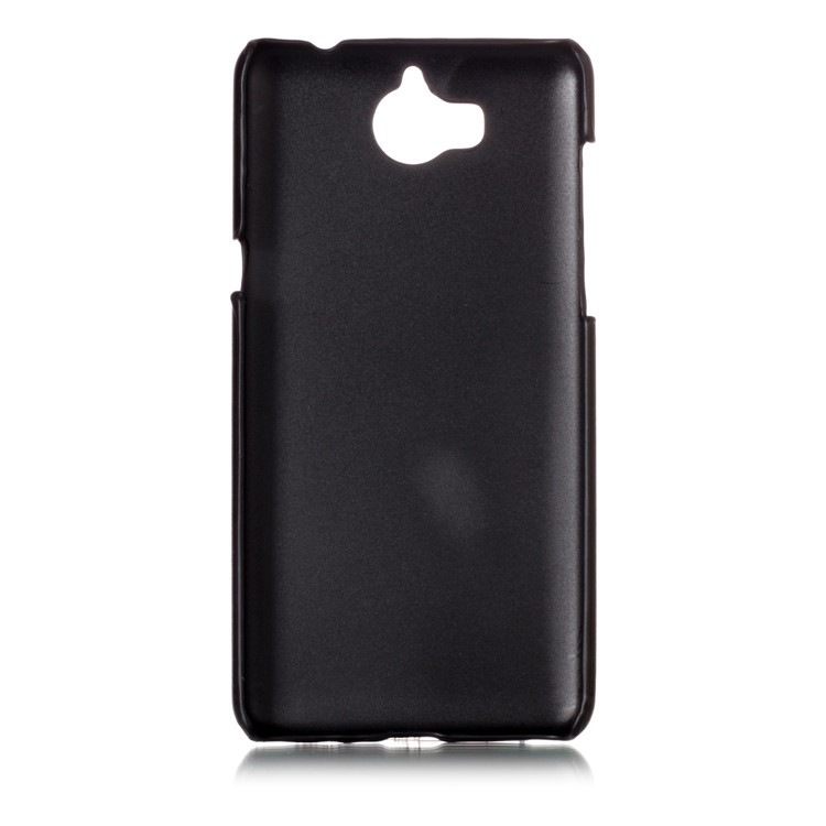 Contrast Color PU Leather Coated PC Mobile Phone Cover for Huawei Y5 (2017) - Black-3