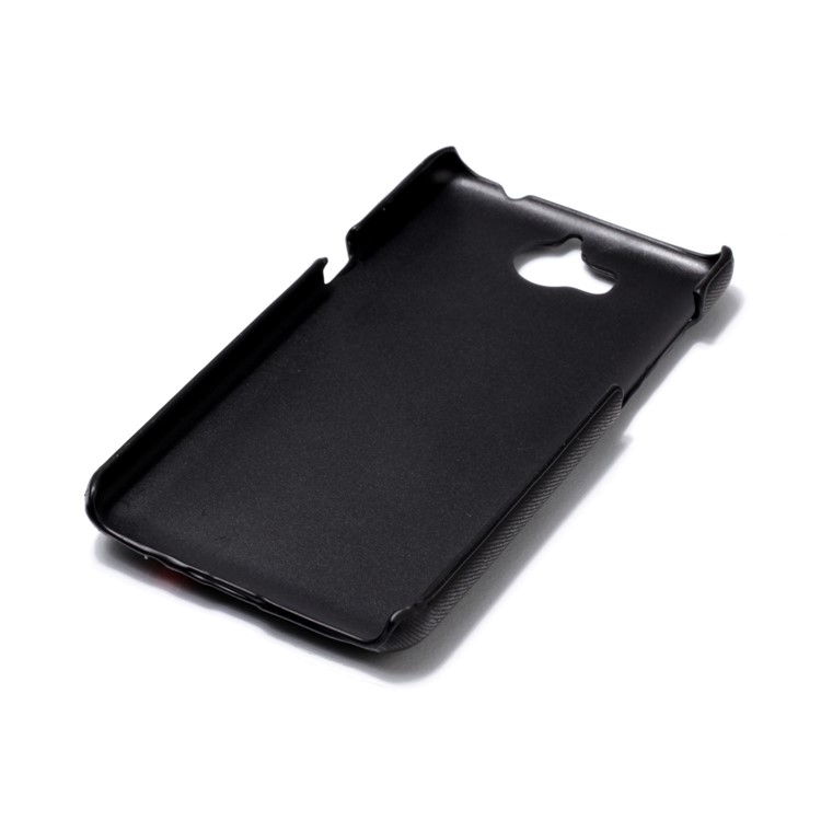 Contrast Color PU Leather Coated PC Mobile Phone Cover for Huawei Y5 (2017) - Black-6