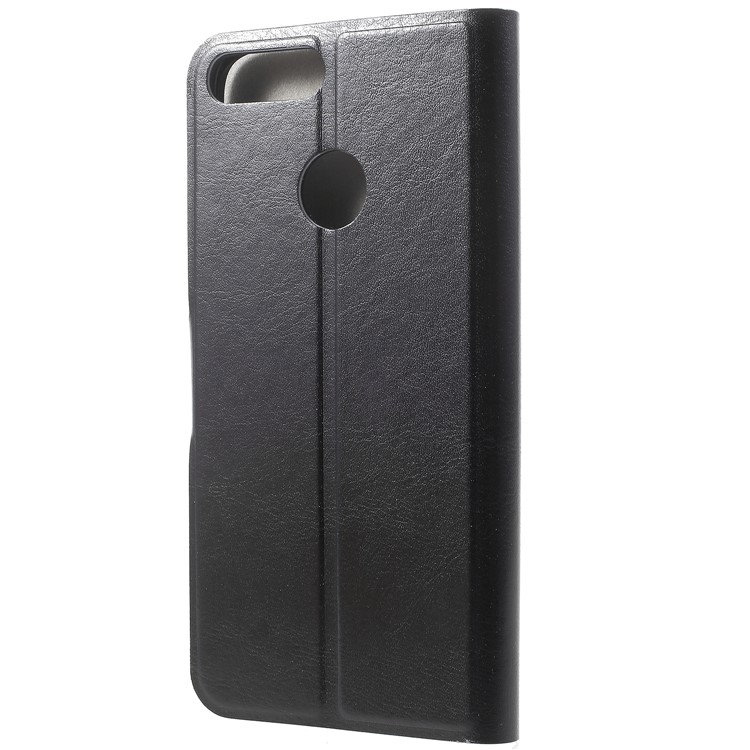 Crazy Horse Magnetic Stand Card Slot Leather Mobile Phone Case for Huawei Honor 9 Lite/Honor 9 Youth Edition - Black-4