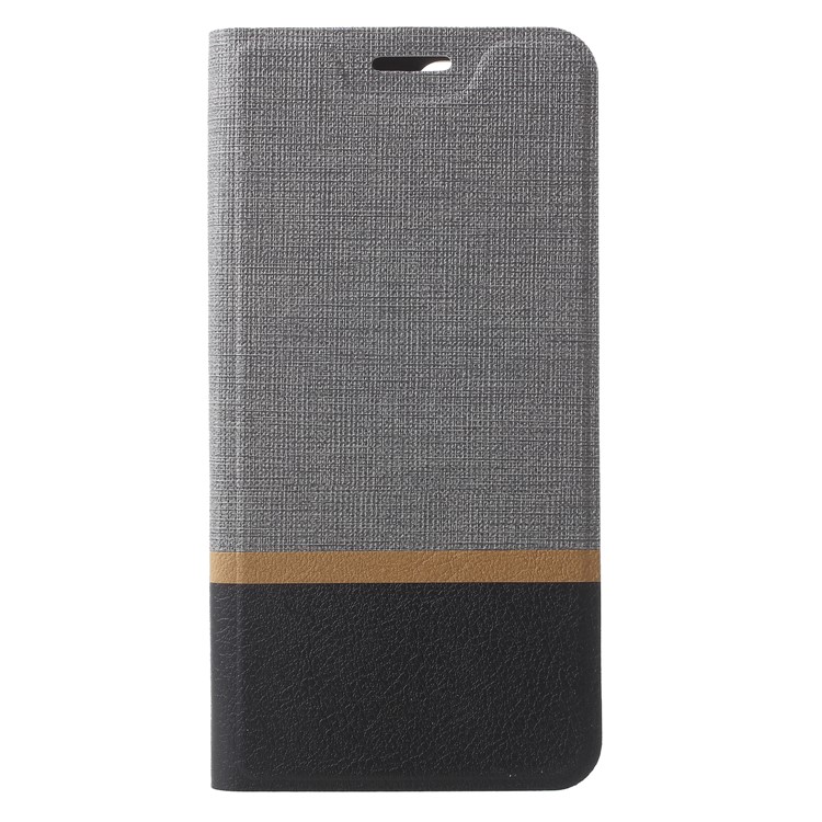 Cross Pattern Leather Card Holder Phone Cover (Built-in Steel Sheet) for Huawei Honor 9 Lite/Honor 9 Youth Edition - Grey-1