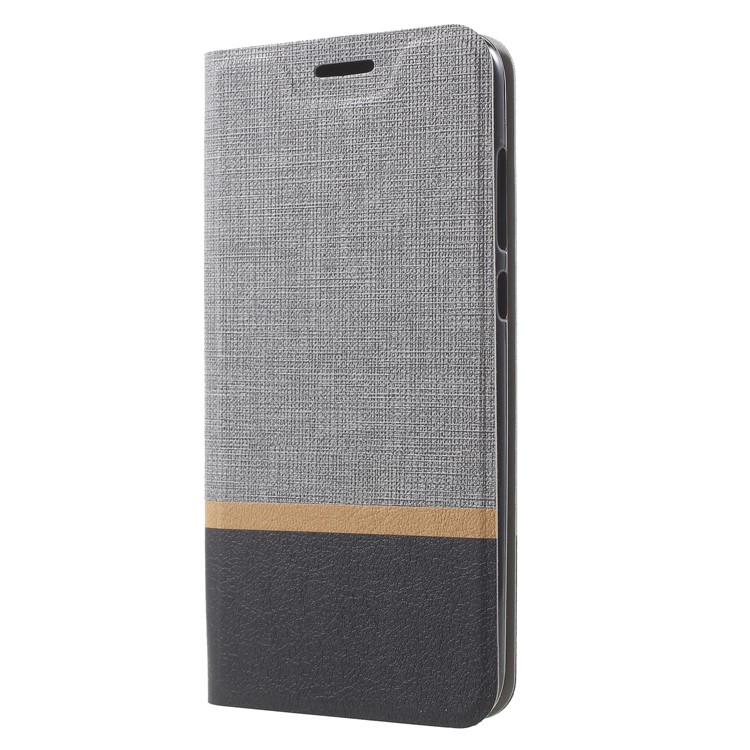 Cross Pattern Leather Card Holder Phone Cover (Built-in Steel Sheet) for Huawei Honor 9 Lite/Honor 9 Youth Edition - Grey-3