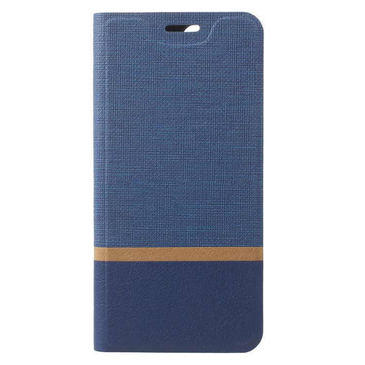 Cross Pattern Leather Card Holder Phone Shell (Built-in Steel Sheet) for Huawei Honor 9 Lite/Honor 9 Youth Edition - Blue-1