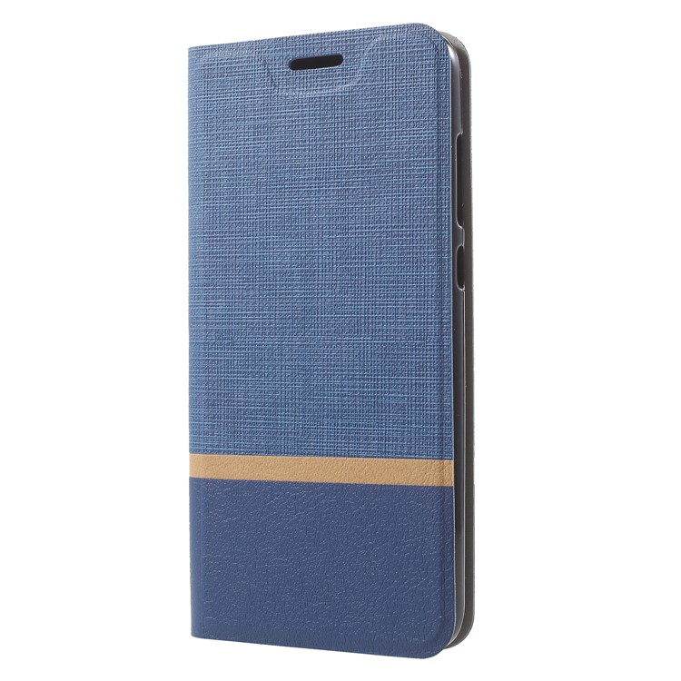 Cross Pattern Leather Card Holder Phone Shell (Built-in Steel Sheet) for Huawei Honor 9 Lite/Honor 9 Youth Edition - Blue-3