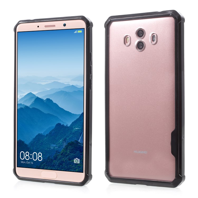 Drop-resistant PC + TPU Hybrid Phone Case for Huawei Mate 10 - Black-1