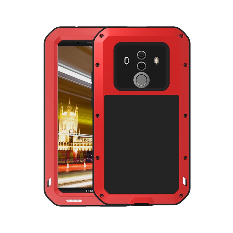 AMOUR MEI Antichoc Anti-poussière Coquille Mobile Étanche À La Poussière Pour Huawei Mate 10 Pro - Rouge-1