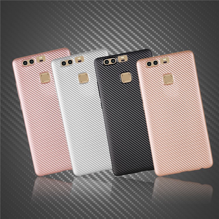 Carbon Fiber Texture Soft TPU Mobile Phone Case for Huawei P9 - Black-6