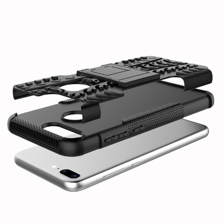 Tampa Híbrida Anti-deslizamento PC + TPU Com Kickstand Para Huawei Honor 9 Lite / Honor 9 Youth Edition - Branco-3