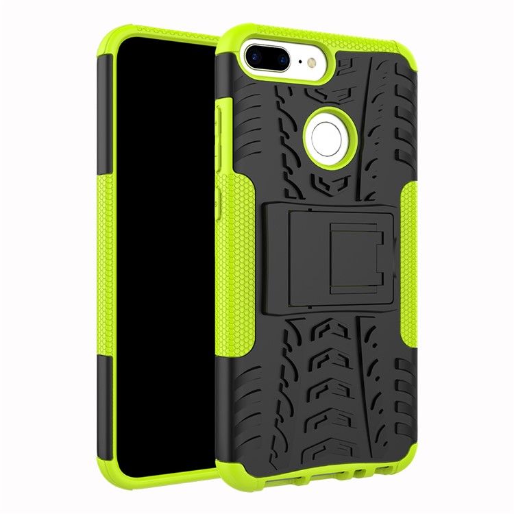 Anti-slip PC + TPU Hybrid Accessory Cover with Kickstand for Huawei Honor 9 Lite / Honor 9 Youth Edition - Green-2