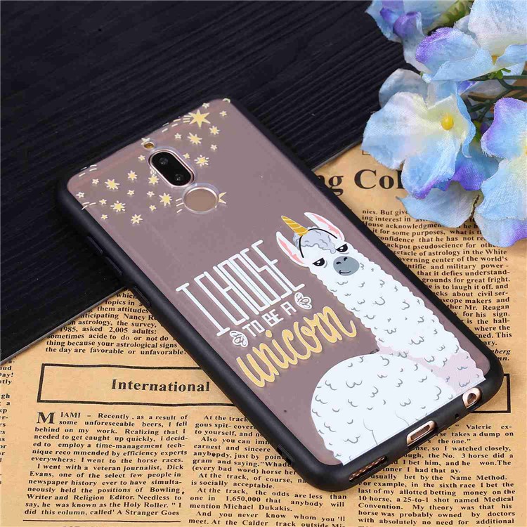 Rubberized Embossed PC TPU Hybrid Cover for Huawei Mate 10 Lite/nova 2i/Maimang 6/Honor 9i (India) - I Choose To Be A Unicorn-2