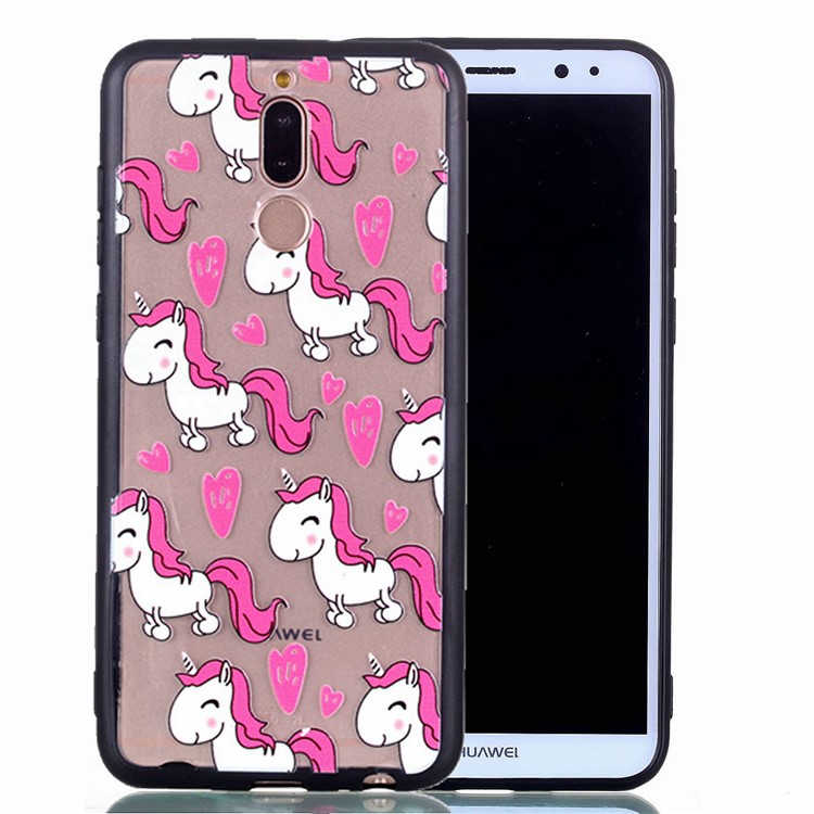 Rubberized Embossed PC TPU Hybrid Mobile Phone Case for Huawei Mate 10 Lite/nova 2i/Maimang 6/Honor 9i (India) - Unicorns-2
