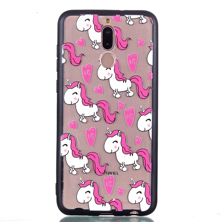 Rubberized Embossed PC TPU Hybrid Mobile Phone Case for Huawei Mate 10 Lite/nova 2i/Maimang 6/Honor 9i (India) - Unicorns-3