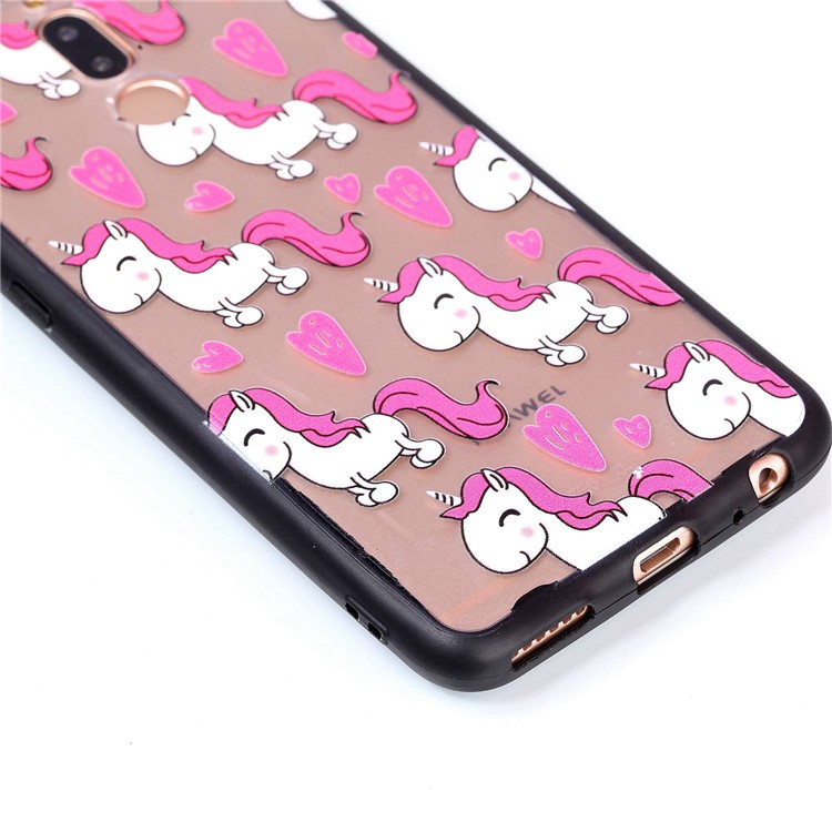 Rubberized Embossed PC TPU Hybrid Mobile Phone Case for Huawei Mate 10 Lite/nova 2i/Maimang 6/Honor 9i (India) - Unicorns-5
