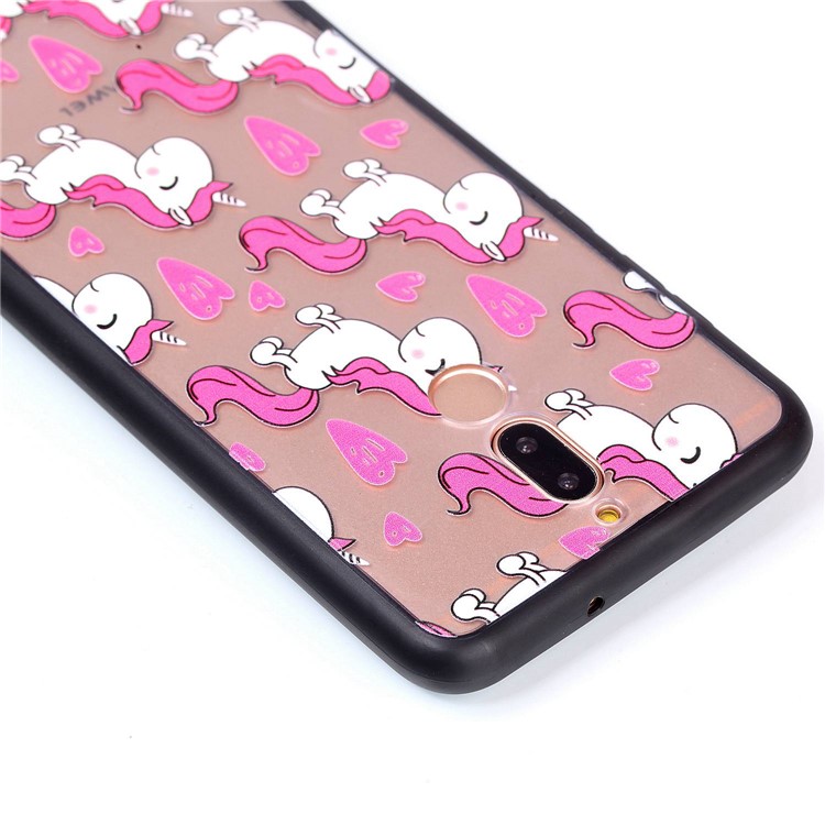 Rubberized Embossed PC TPU Hybrid Mobile Phone Case for Huawei Mate 10 Lite/nova 2i/Maimang 6/Honor 9i (India) - Unicorns-6
