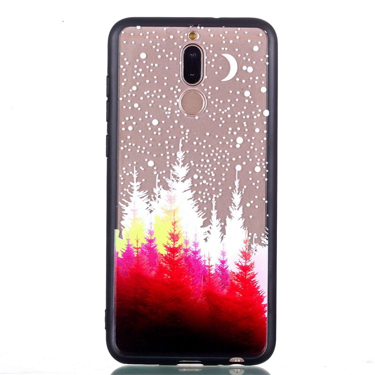 Rubberized Embossed PC TPU Combo Case for Huawei Mate 10 Lite/nova 2i/Maimang 6/Honor 9i (India) - Moon and Tree-3