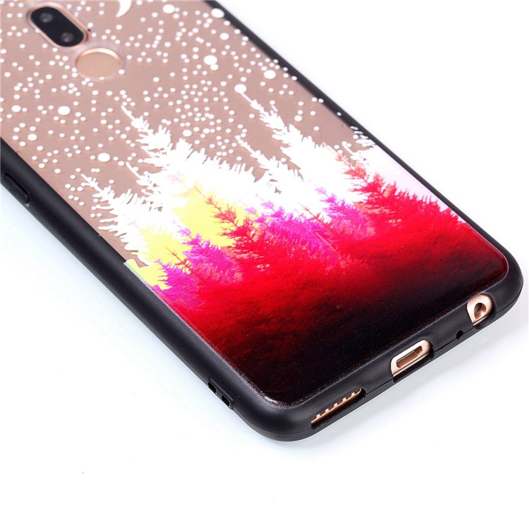 Rubberized Embossed PC TPU Combo Case for Huawei Mate 10 Lite/nova 2i/Maimang 6/Honor 9i (India) - Moon and Tree-5