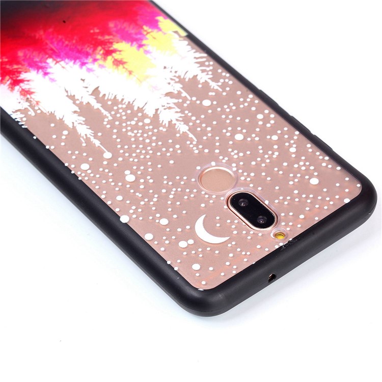 Rubberized Embossed PC TPU Combo Case for Huawei Mate 10 Lite/nova 2i/Maimang 6/Honor 9i (India) - Moon and Tree-6